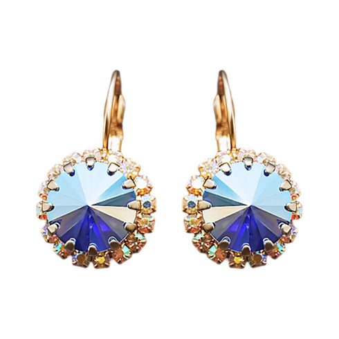 Earrings "Klaris IX (Sapphire Shimmer)" with Swarovski™ crystals